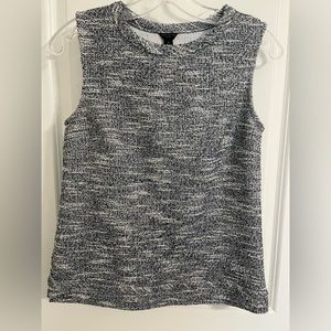 Ann Taylor textured shell blue/ivory SP